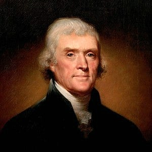 Thomas Jefferson, American statesman, diplomat, lawyer, architect, philosopher,