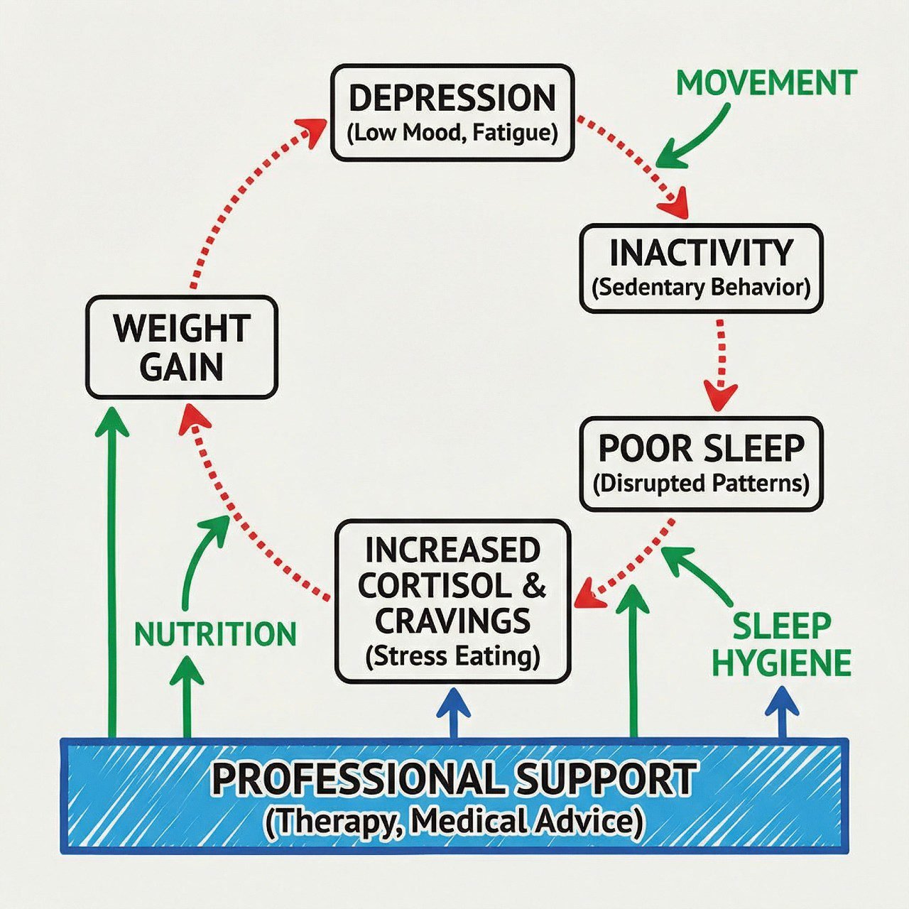 How Depression Causes You To Gain Weight-13 The Science Behind Depression-Related Weight Gain in Women, and the Compassionate, Practical Path Forward