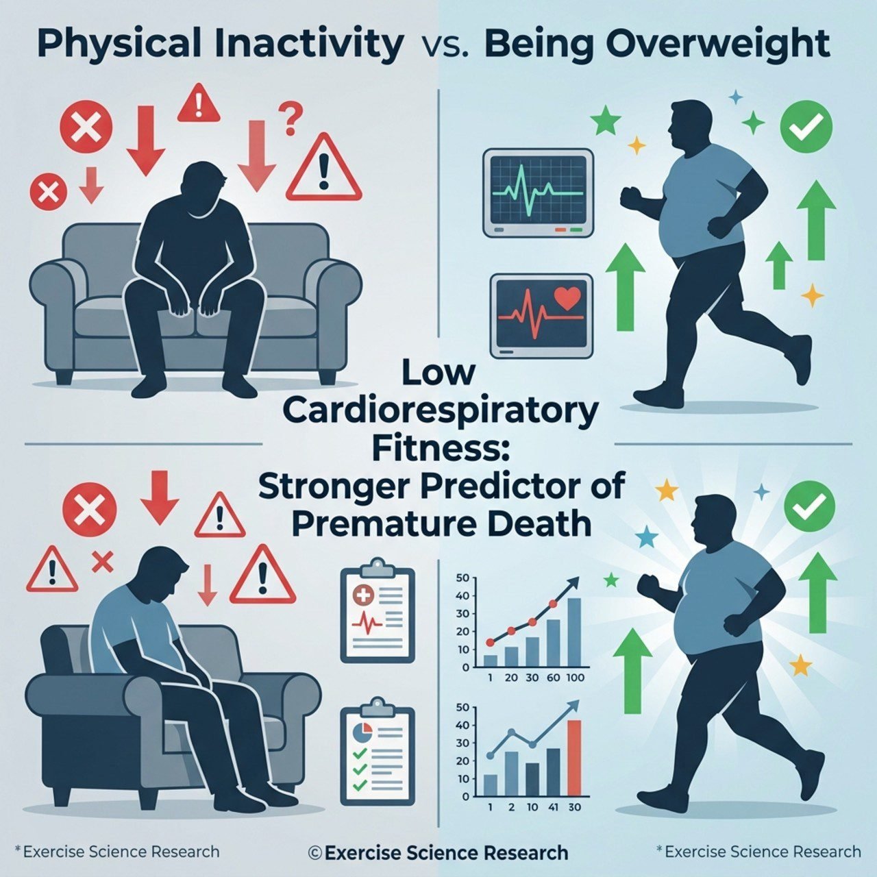 What the Research Really Says About Why Lack Of Exercise Is Deadlier Than Obesity
