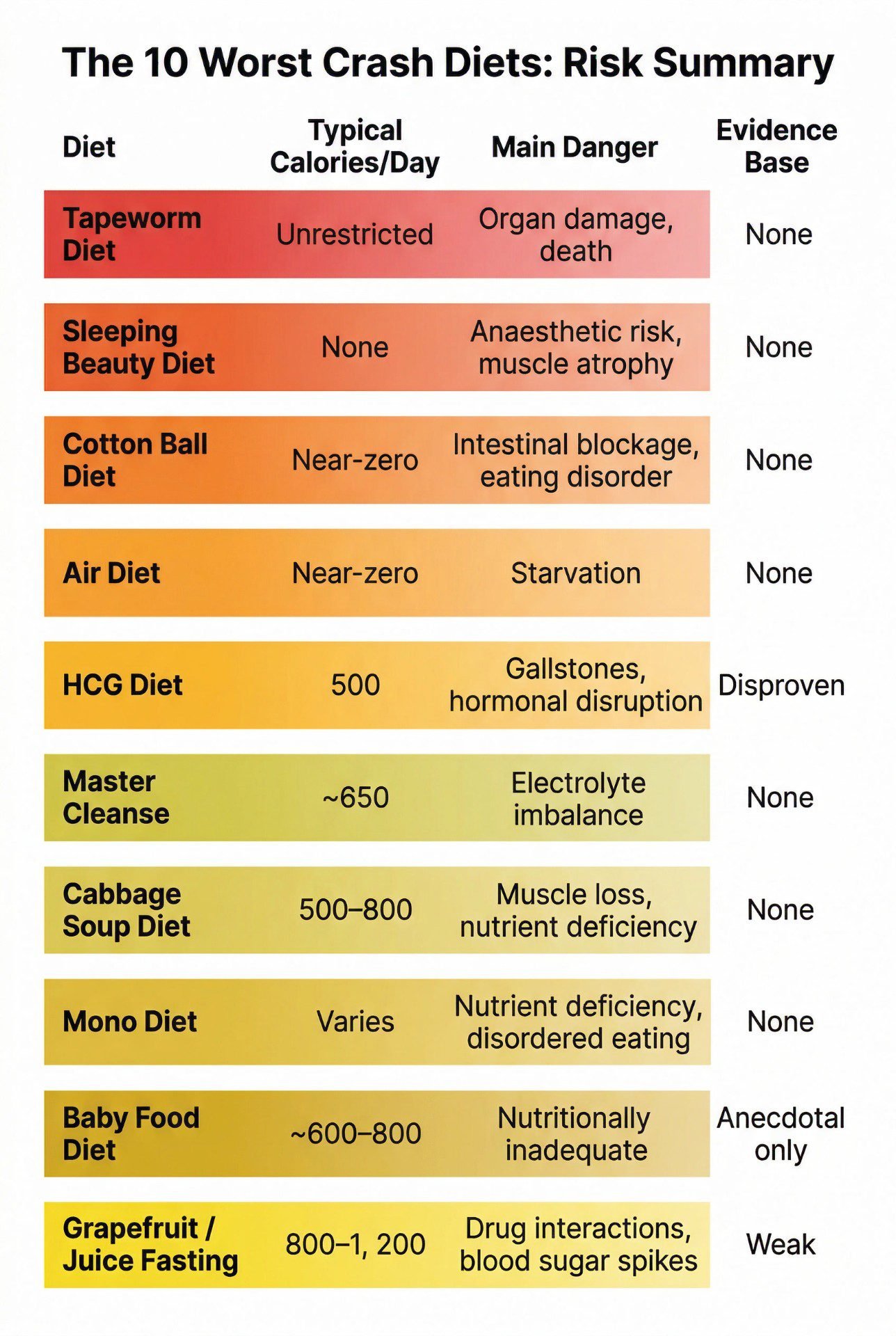 The Worst Crash Diets Ever, Their Potential Risks, And What To Do Instead